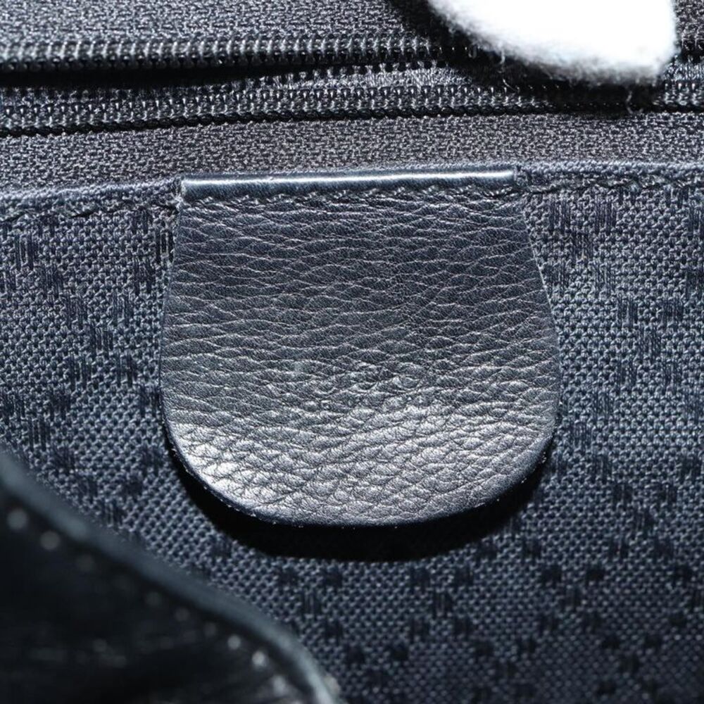 Gucci Vintage Bamboo Backpack Leather Black Leather Backpack Bag - Picture 6 of 16